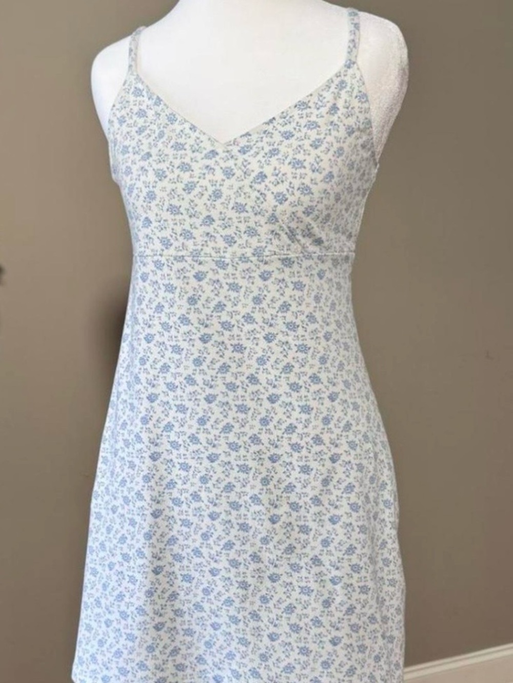 Light Blue Floral Slip Dress